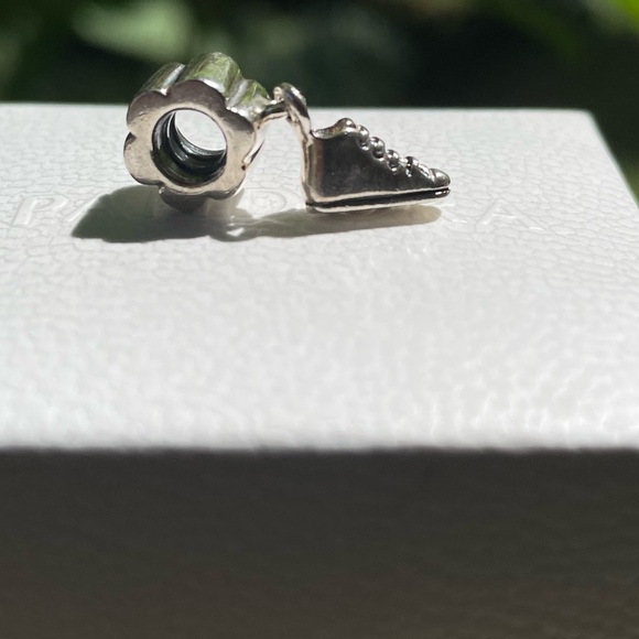 Authentic Pandora sneaker tennis shoe chuck Converse dangle charm Sterling - Picture 3 of 5